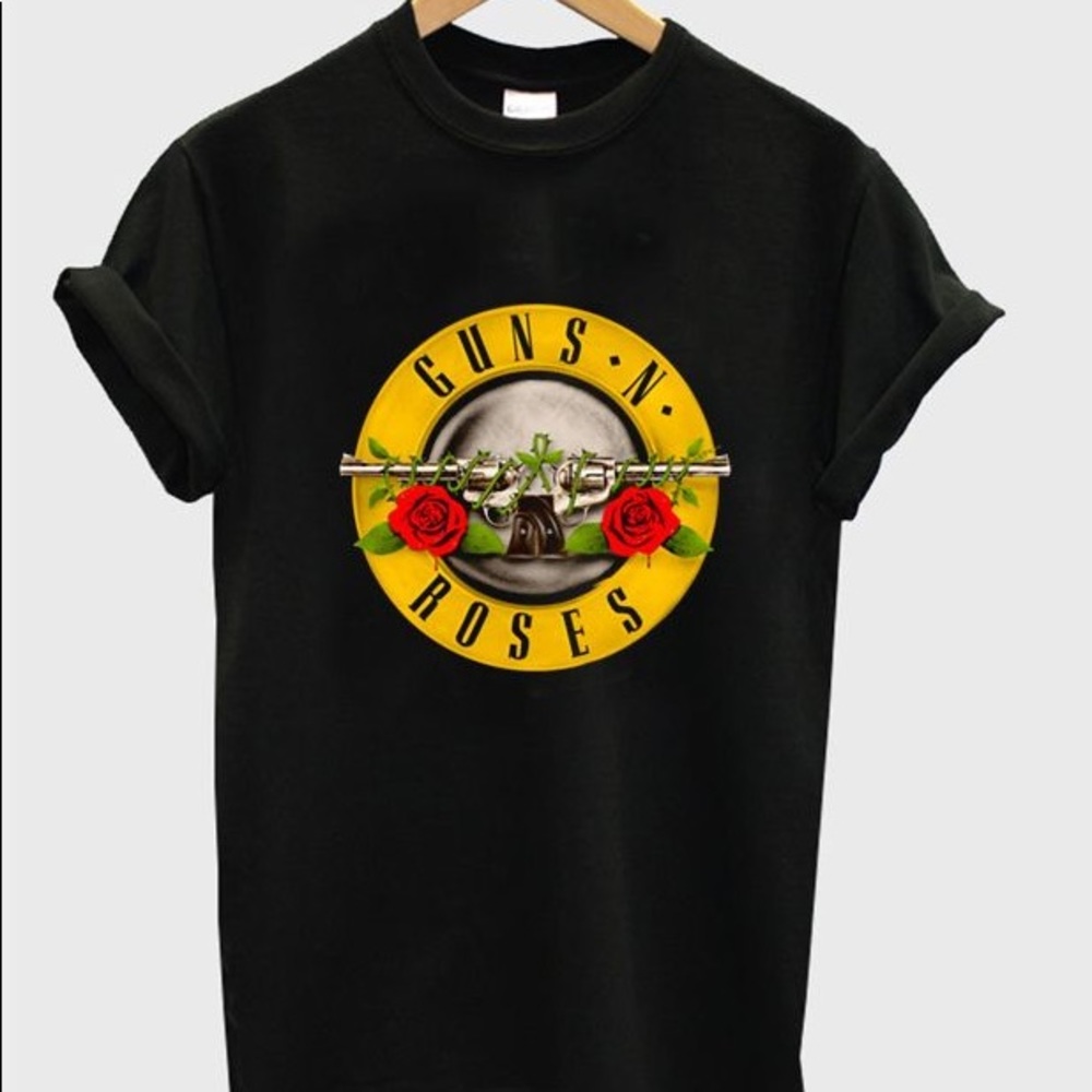Guns and Roses Logo Graphic T-shirt
